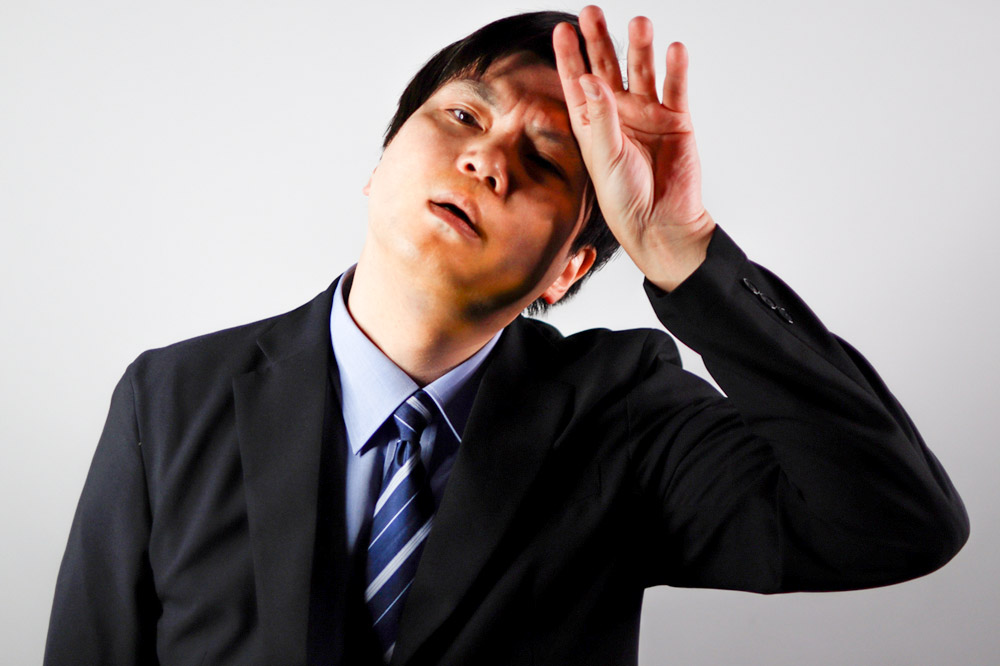 ほてりの症状が現れる男性