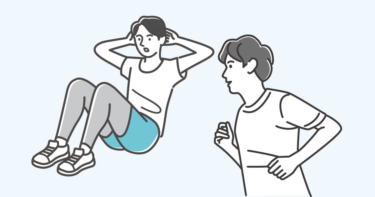 運動中の男性