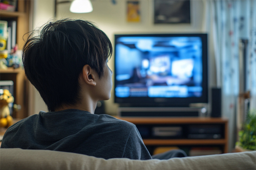 アダルトコンテンツを鑑賞する男性