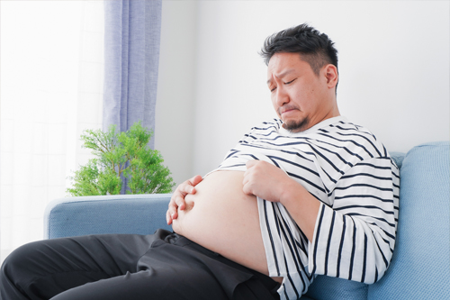 生活習慣病の疑いがある男性